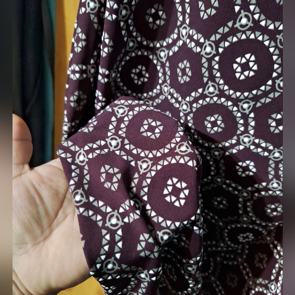 PERCEPTIONS New York Chic midi dress with geometric patterns Size S - Picture 4 of 7